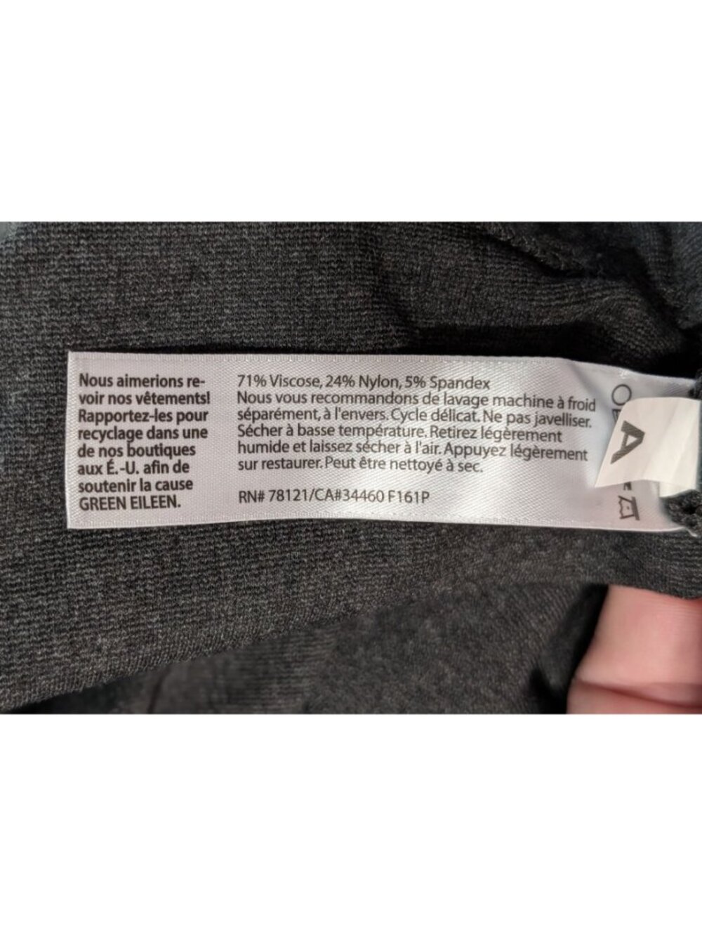 Eileen Fisher Womens XL Gray Stretch Pants Viscose Blend - Picture 6 of 12